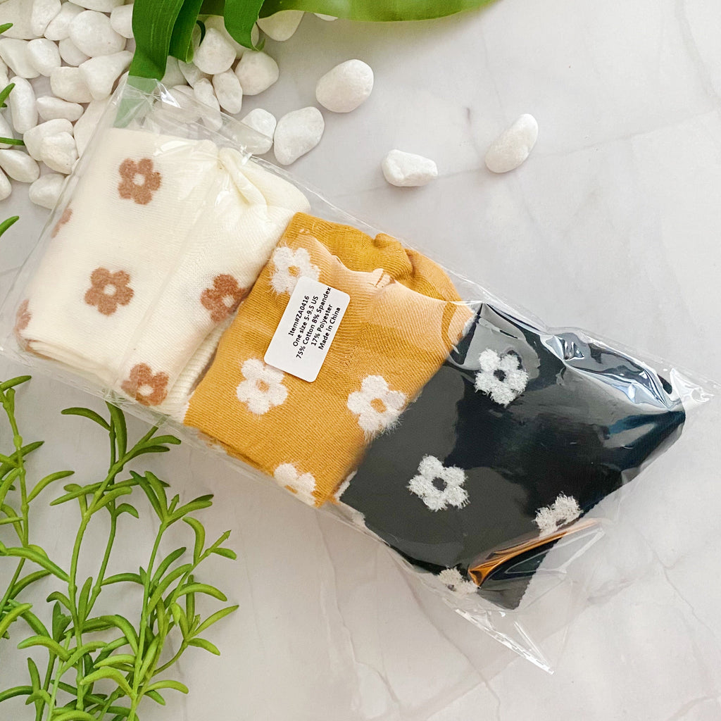 Mini Daisy Happiness Socks Set Of 3